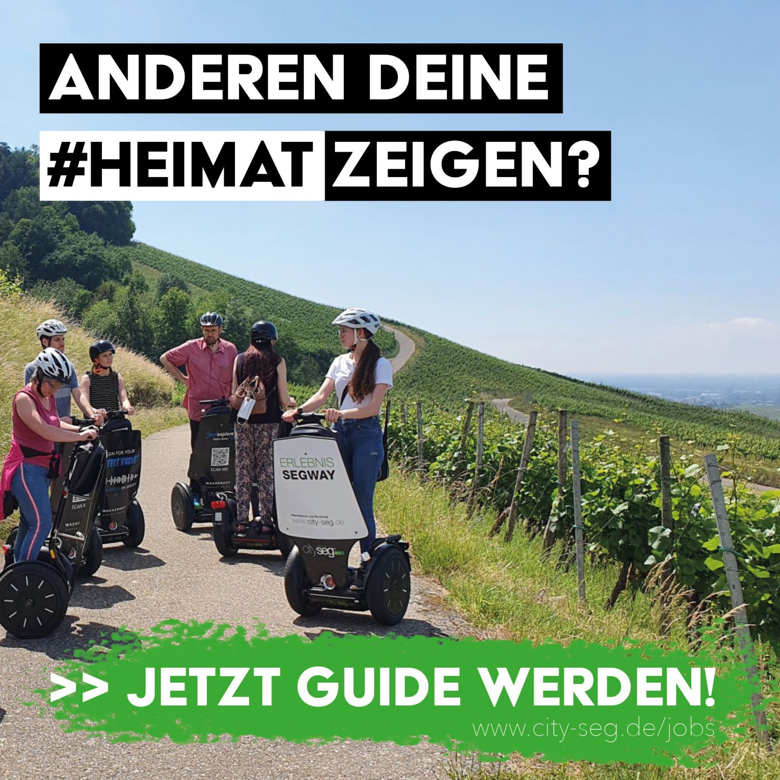 SEGWAY Tour de Reben, Guides gesucht, Schwarzwald, CitySeg, Reben, Baden-Baden